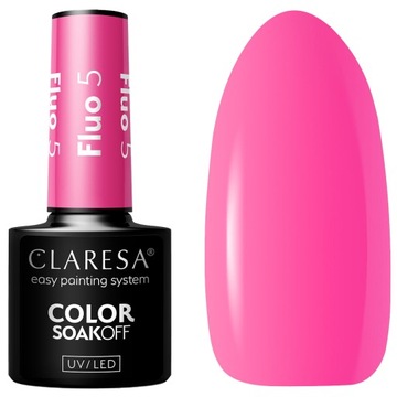 Claresa Lakier Hybrydowy Do Paznokci Manicure UV/LED 5g - Fluo 5
