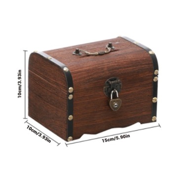 ДЕРЕВЯННАЯ КОПИЛКА С ЗАМКОМ 15Х10Х10 СМ