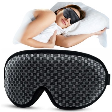 Opaska na oczy do spania 3D REGULOWANA, ZACIEMNIAJĄCA 100% damska męska