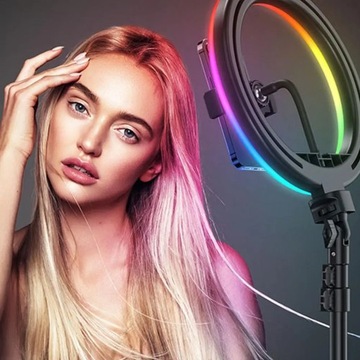 LAMPA RING PIERŚCIENIOWA DO MAKIJAŻU PREZENT DLA DZIECKA DZIEWCZYNKI STOJAK