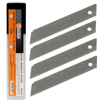 POLAX OSTRZA ŁAMANE SEGMENTOWE ZAPASOWE DO NOŻA TAPECIAKA 25MM 10SZT