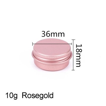 30pcs 5/10/15/20/30/50g Rosegold Round Empty Silver Aluminum Tin Spice