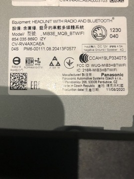 SKODA SCALA KAMIQ РАДИО MIB3E DAB 654035869D