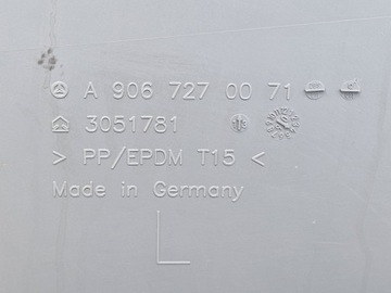 SPRINTER W906 ОБИВКА БОКОВАЯ, ЛЕВАЯ ПЕРЕДНЯЯ + РУЧКА