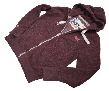 SUPERDRY FIRMOWA FIOLETOWA MĘSKA BLUZA Z KAPTUREM- L