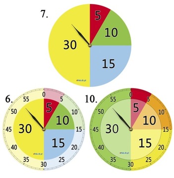 NPS Edukacyjny zegar ścienny dla dzieci Bezgłośny mechanizm (L2)