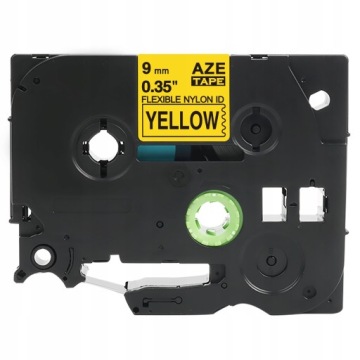 TAŚMA DO BROTHER TZe-NFX621 9MM Żółta NYLONOWA