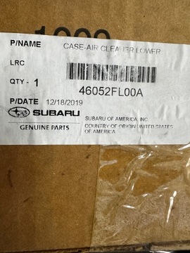 POUZDRO FILTRU VZDUCHU SUBARU IMPREZA 17-23 46052FL00A