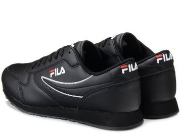 Sneakersy męskie skóra ekologiczna na grubszej podeszwie czarne FILA 47