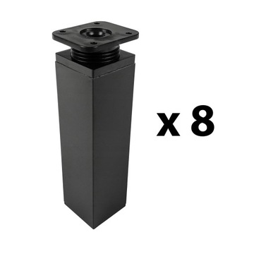 8 x nóżka stopka meblowa regulowana CZARNA H 100