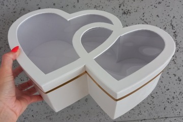 БОЛЬШАЯ ЦВЕТОЧНАЯ КОРОБКА СЕРДЦЕ ПОДАРОЧНАЯ ДВОЙНАЯ