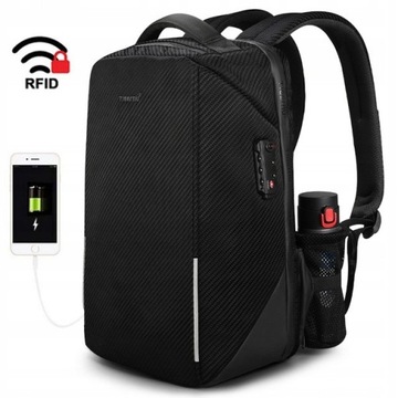 Plecak antykradzieżowy Tigernu na laptopa 15 RFID