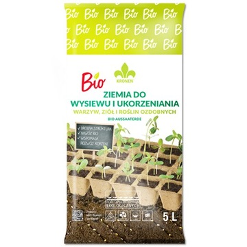 Ziemia podłoże do wysiewu BIO 5L Kronen