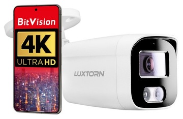 Kamera Zewnętrzna IP PoE 8MPx 4K UHD, Mikrofon LUXTORN