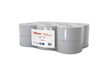 Papier toaletowy 130/1 szary Cliver 12 szt.