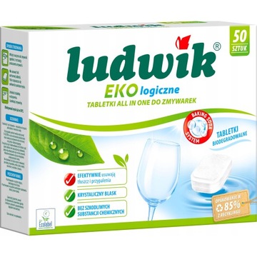 Tabletki eko do zmywarki LUDWIK Ekologiczne All in One Eco Biodegradowalne