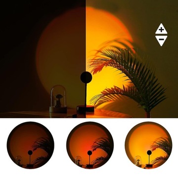 LAMPKA PROJEKCYJNA SUNSET LAMPA NOCNA ZACHÓD SŁOŃCA RGB SMART PILOT APP