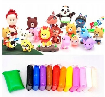 MAGICZNA PIANKOLINA MASA PLASTELINA PLASTYCZNA MODELINA ZESTAW 36 KOLORÓW