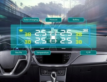4 ДАТЧИКА ДАВЛЕНИЯ В ШИНАХ TPMS SOLAR LCD