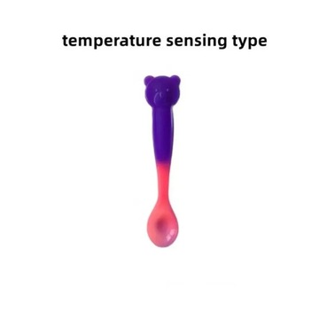 2pcs Baby Feeding Spoon Fork Temperature-sensitive Discoloration Baby