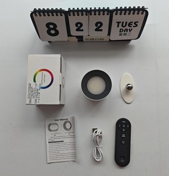 KINKIET WEWNĘTRZNA BEZPRZEWODOWA MAGNETYCZNA LAMPA ŚCIENNA LED RGB 2500mAh
