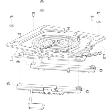 Сиденье SEAT ZETOR URSUS MTZ + ПОВОРОТНАЯ ПЛАСТИНА