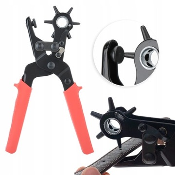 Дырокол на 5/4/4 отверстия для кожаного ремня.