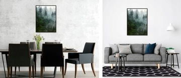 ЛЕСНОЙ ТУМАН ЗЕЛЕНЫЙ постер картина А2 59,4х42см #113