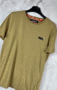 Superdry T-Shirt Męski Brązowy S 36