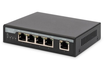Digitus Switch 4x10/100/1000Mbps PoE+ af/at 62W DN-95330