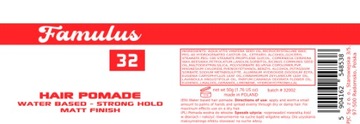 Pomada do włosów mocna matowa - opakowanie typu Airless - Famulus 32