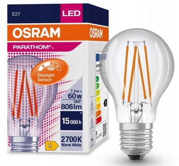 Osram żarówka LED czujnik zmierzchu 7.3W E27 2700K