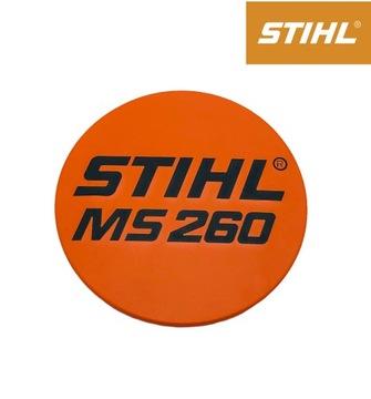 TABLICZKA Z TYPEM URZĄDZENIA STIHL MS260 ORYGINAŁ