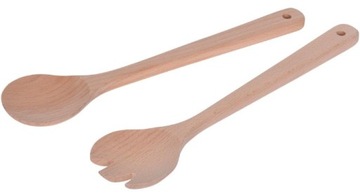 НАБОР КУХОННЫХ ЛОЖЕК ИЗ 2 ДЕРЕВЯННЫХ ЛОЖЕК ДЛЯ САЛАТА OLDMAN 30см.