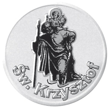 NAKLEJKA NA SAMOCHÓD AUTO ALU ŚW. KRZYSZTOF