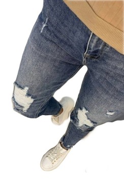 By o la la ! Spodnie jeans z przetarciami XL