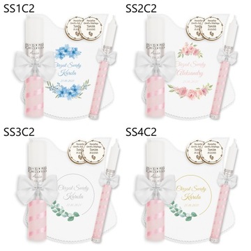 КРЕЩЕННАЯ СВЕЧА КРЕЩЕННАЯ ОДЕЖДА 2 x МАГНИТА Сувенир на Крещение