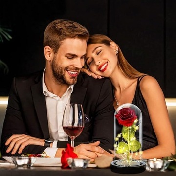 ВЕЧНАЯ РОЗА В СТЕКЛЕ КРАСОТА И ЗВЕРЬ ЗАЧАРОВАННАЯ РОЗА НАВСЕГДА РОЗА