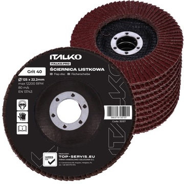 АБРАЗИВНЫЙ ДИСК ЛАМПОЧНО-ШЛИФОВАЛЬНЫЙ ДИСК 125 P40