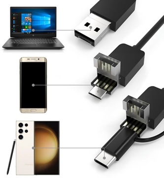 ИНСПЕКЦИОННАЯ КАМЕРА ЭНДОСКОП СВЕТОДИОДНЫЙ USB ДЛЯ ПК ТЕЛЕФОНА FULL HD 1080P IP68