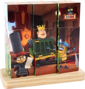 ДЕРЕВЯННЫЕ БЛОКИ РИТТЕР РОСТ РЫЦАРЬ-ПАЗЗЛ ТАРЕЛКА МАЛЕНЬКАЯ НОЖКА