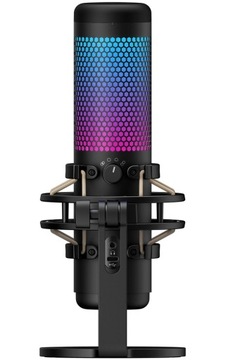 Микрофон HyperX QuadCast S, потоковая передача со светодиодной подсветкой RGB, игры 4P5P7AA