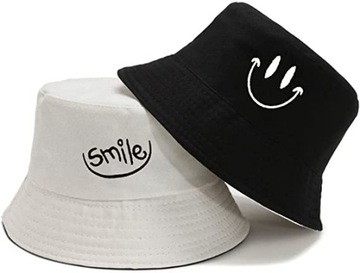 BUCKET HAT KAPELUSZ RYBACKI CZAPKA SMILE 2 KOLORY