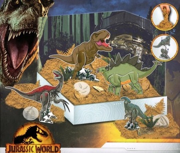 ZESTAW KREATYWNY JURASSIC WORLD PIASEK DINOZAURY