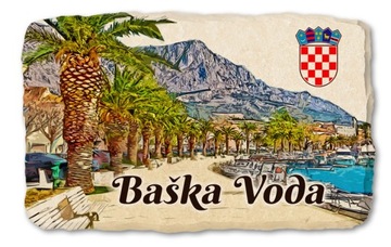 BASKA VODA CHORWACJA magnes na lodówkę kamień 688
