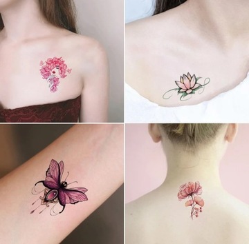 TATUAŻ DAMSKI TATUAŻE DAMSKIE MIX 30 ARKUSZY DLA KOBIET DLA DZIECI