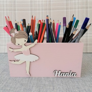 БОЛЬШАЯ подставка для мелков, 100% ДЕРЕВО, FREE NAME