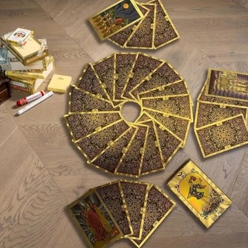 НАБОР КЛАССИЧЕСКИХ КАРТ ТАРО ГАДАНИЕ С КРИСТАЛЛАМИ 78 КАРТ + ХОЛСТ АЛТАРЬ