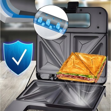 ТОСТЕР ДЛЯ СЭНДВИЧ-ТОСТОВ, СЭНДВИЧ 1000ВТ, АНТИПРИГАРНОЕ ПОКРЫТИЕ