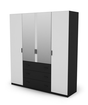Szafa 200 cm/220 vm z 2 Lustrami, 3 Szuflady, Duża